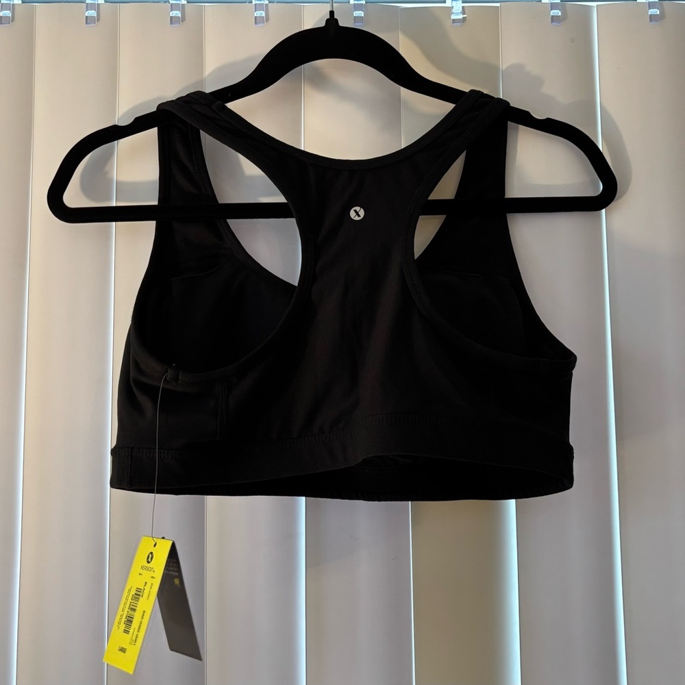 Xersion Black Sports Bra Moisture-Wicking Racerback Size L - Picture 4 of 10